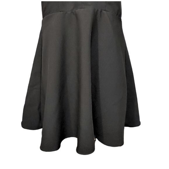 Lulu's Norma Black Cross Strap Skater Mini Dress Women's Size Medium M - Picture 9 of 13